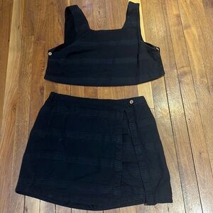 FREE PEOPLE•Linen•Skort Set